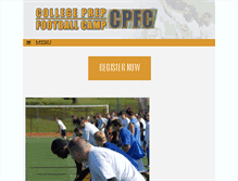 Tablet Screenshot of collegeprepfootballcamp.com